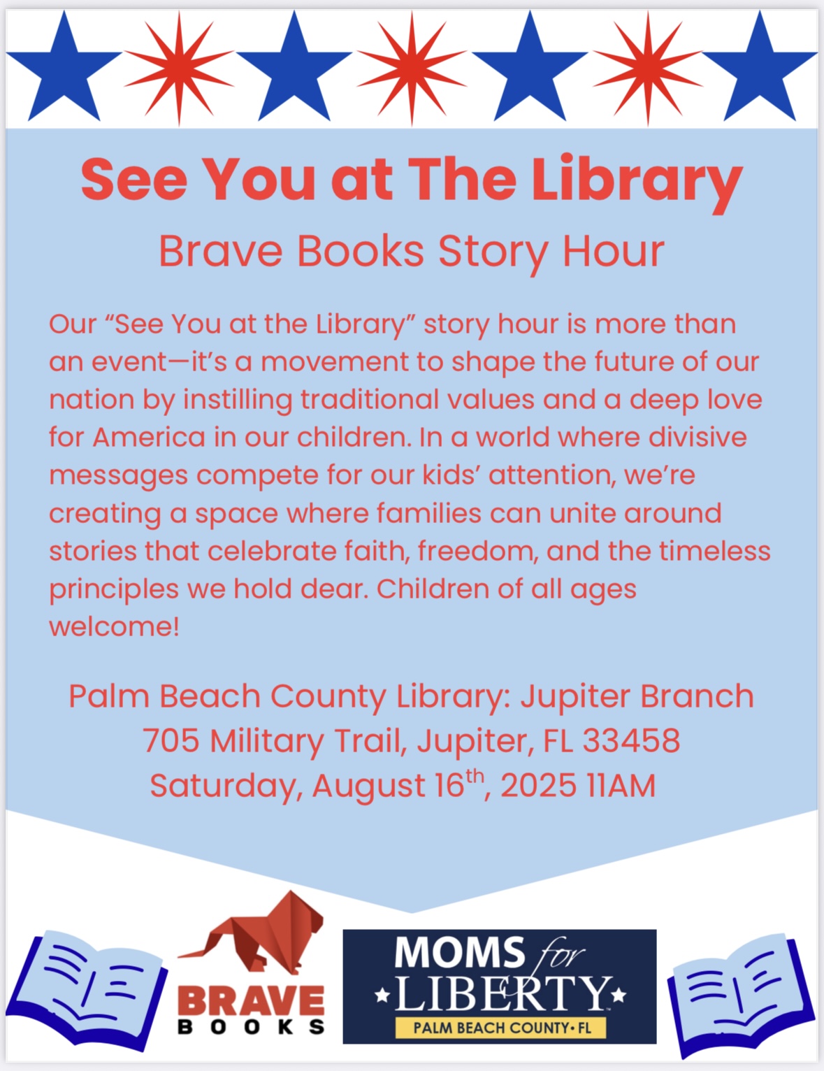 2025 See You at the Library Brave Book Event in Jupiter FL