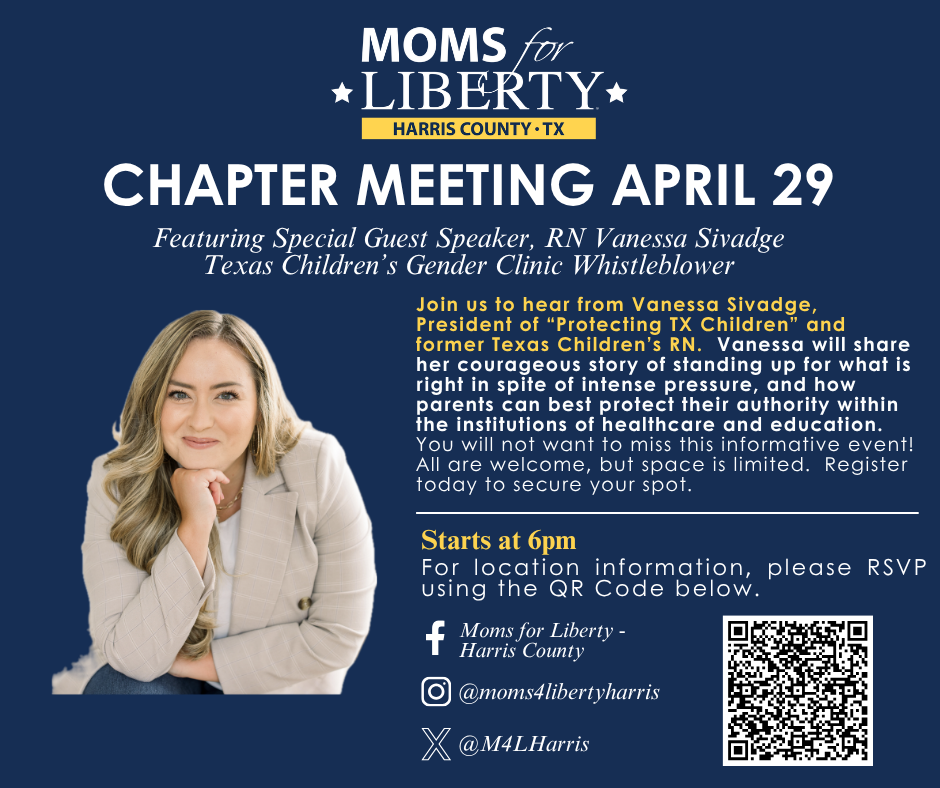 Moms for Liberty Harris County April Chapter Meeting
