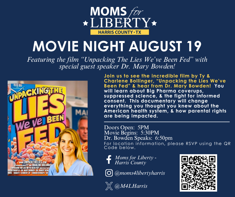 Moms for Liberty Harris County Movie Night!