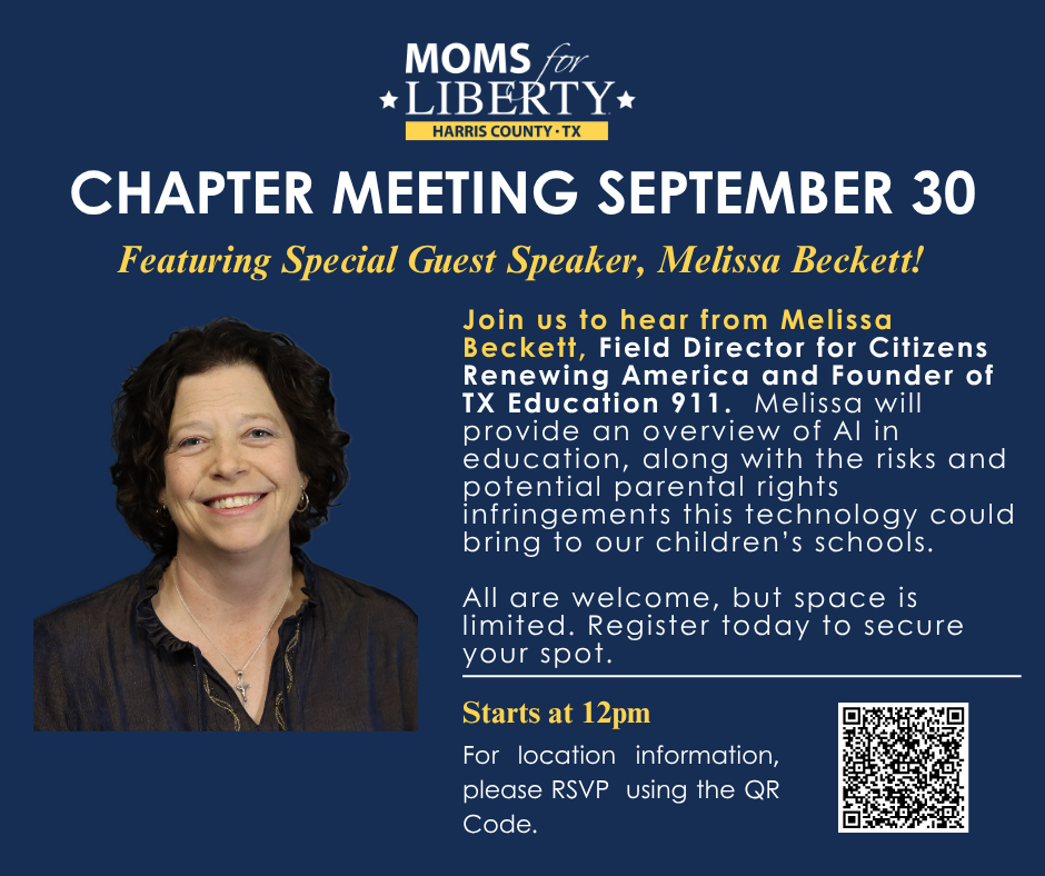 Moms for Liberty Harris County September Chapter Meeting