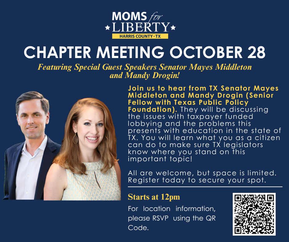 Speaker: TX Senator Mayes Middleton and Mandy Drogin (Senior Fellow from TPPF)