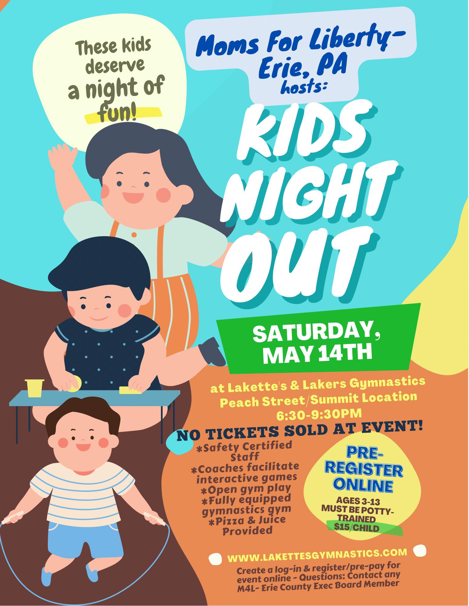 M4L Erie PA Proudly Presents Kids Night Out!