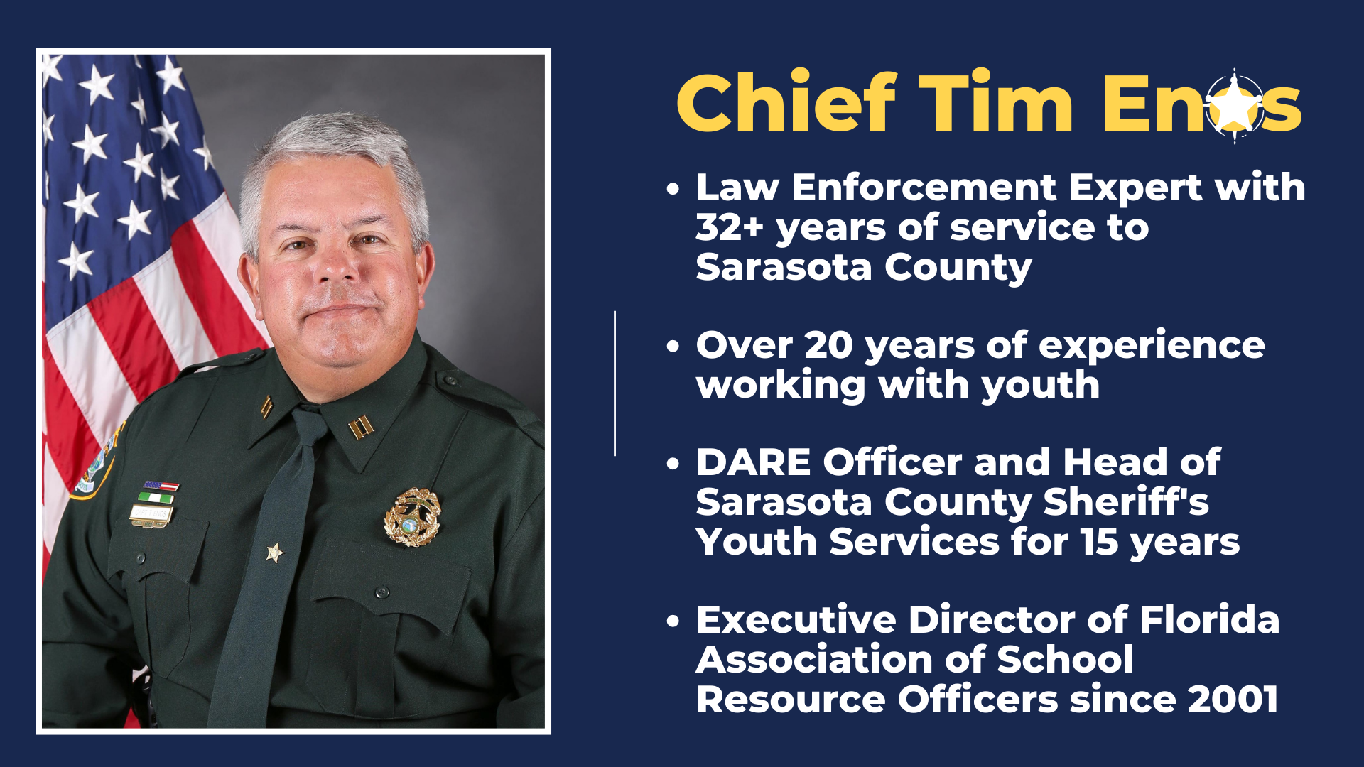 Speaker: Chief Tim Enos | Executive Director of Florida Association of School Resource Officers