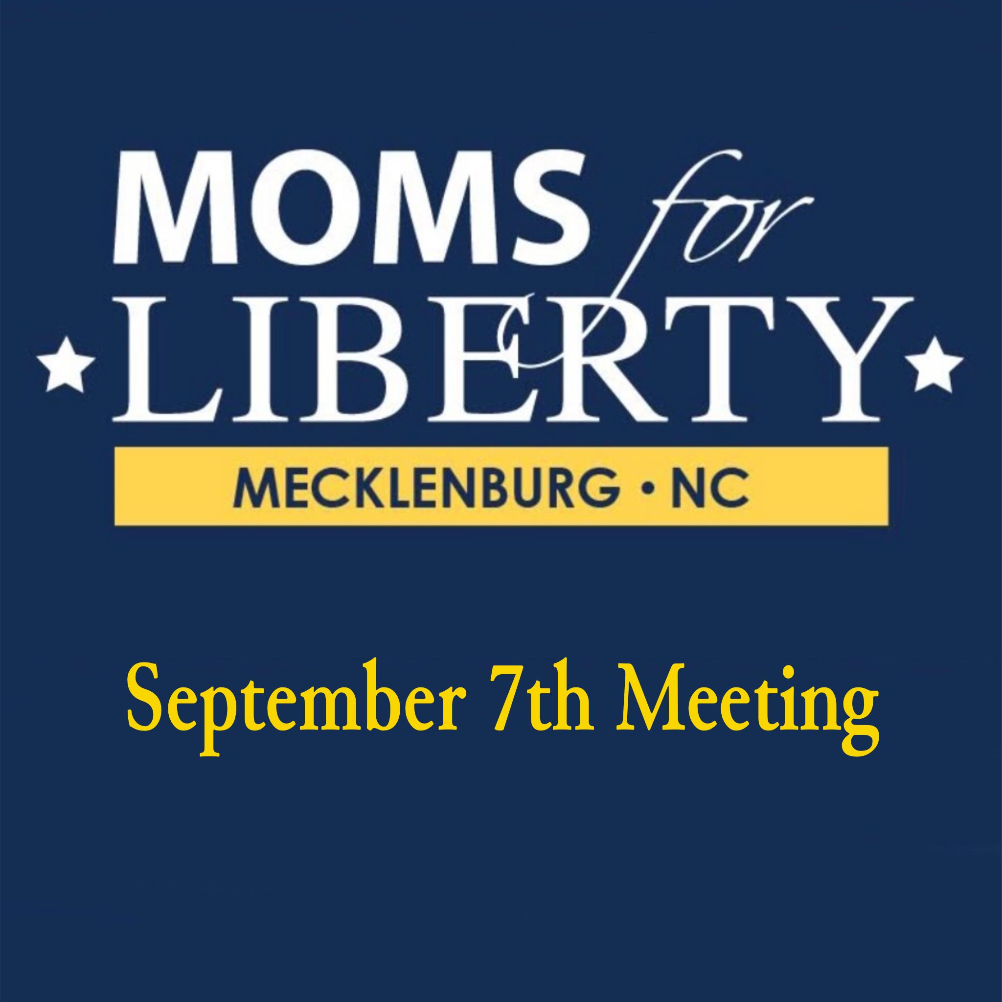 Mecklenburg, NC Sept Meeting