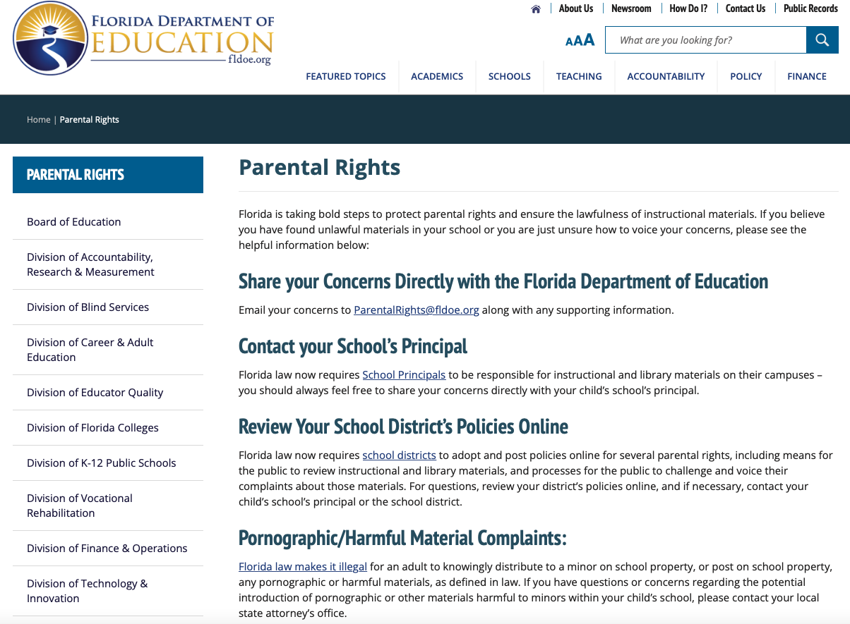 department of education florida news