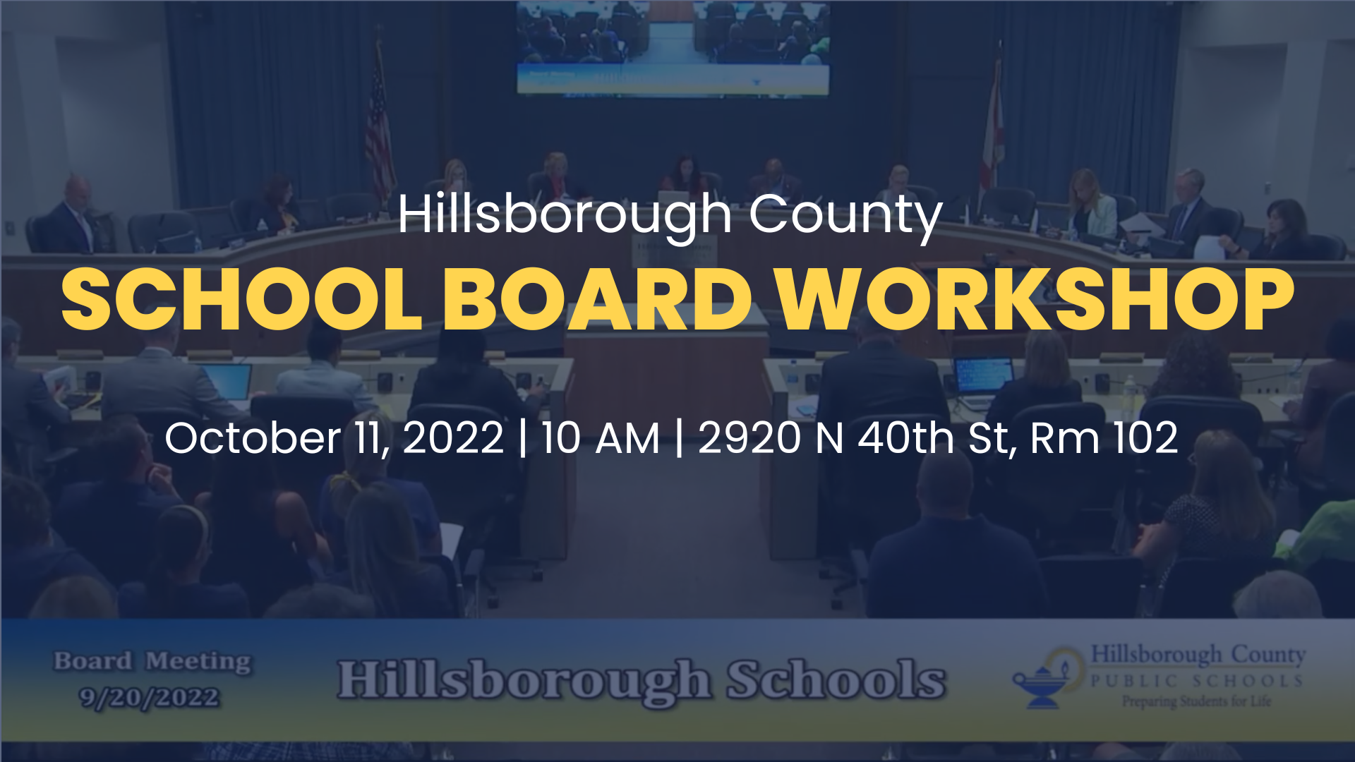 Hillsborough County School Board Workshop