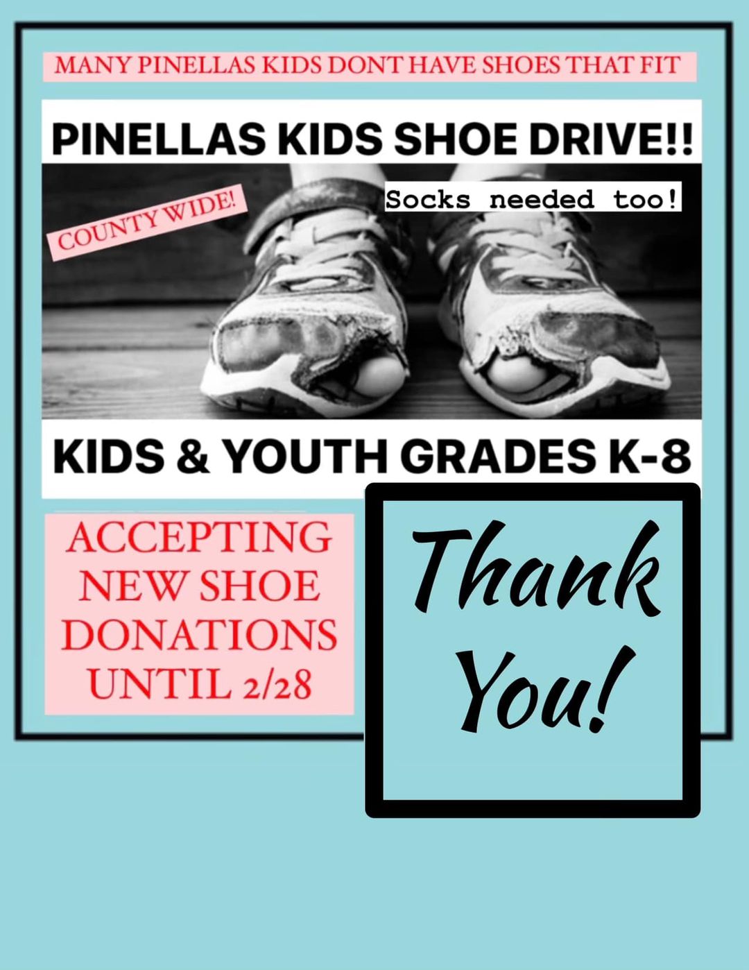 Pinellas Kids Shoe Drive!!