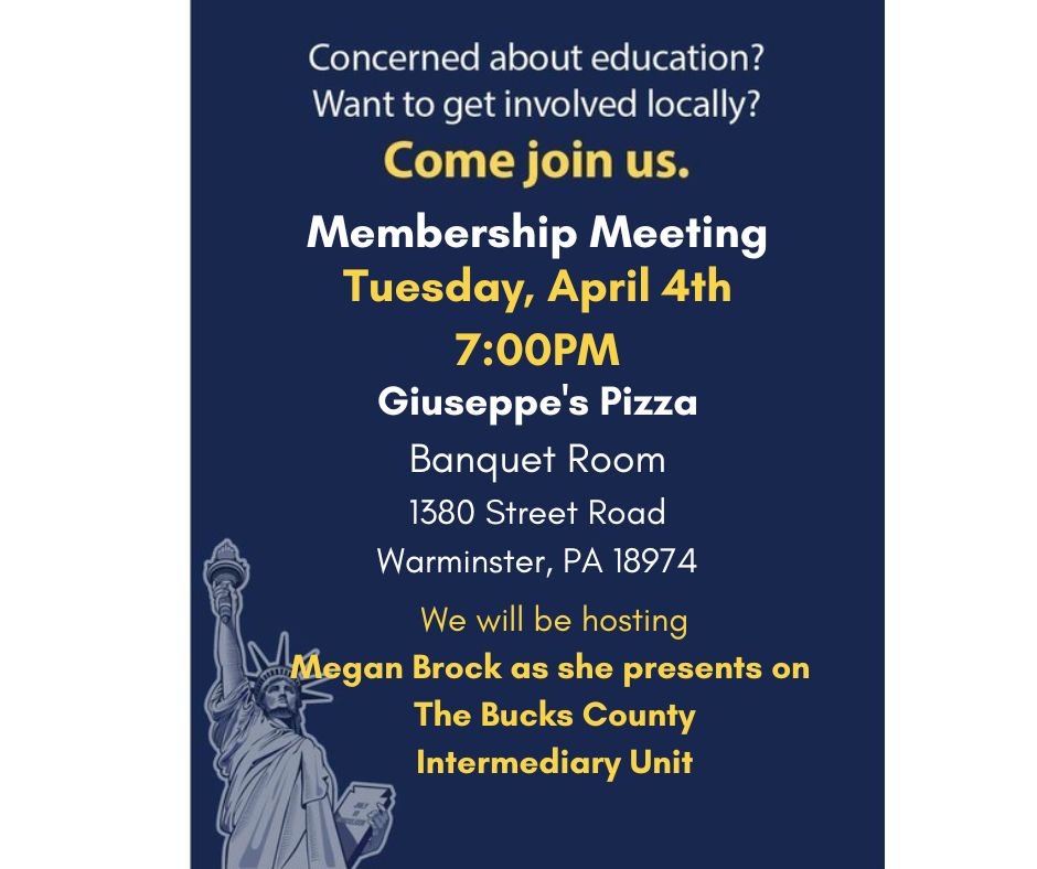 Moms for Liberty, Bucks County, PA April Membership Meeting