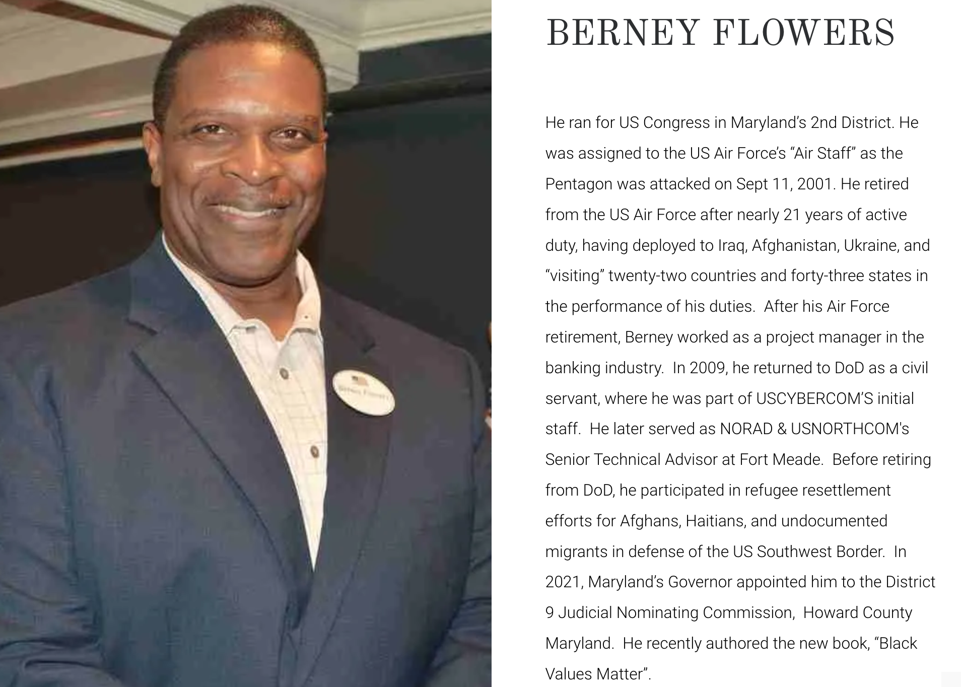 Speaker: Berney Flowers