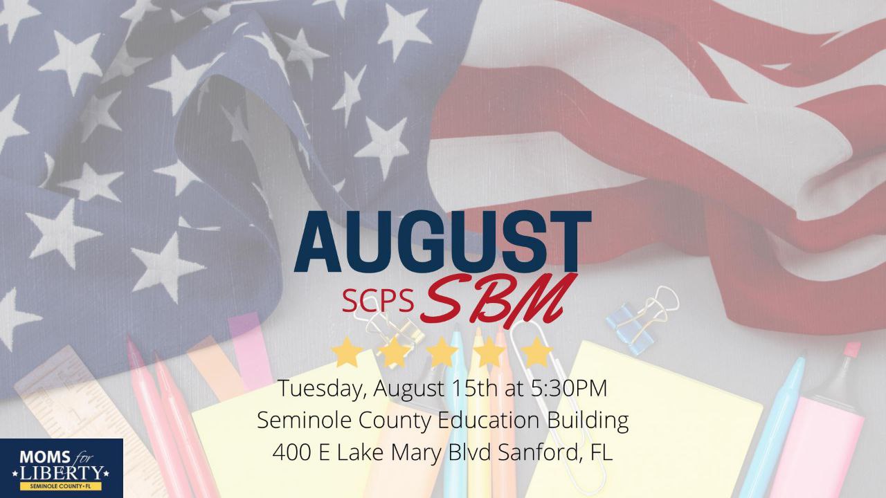 Moms for Liberty - Seminole County, FL SCPS board meeting