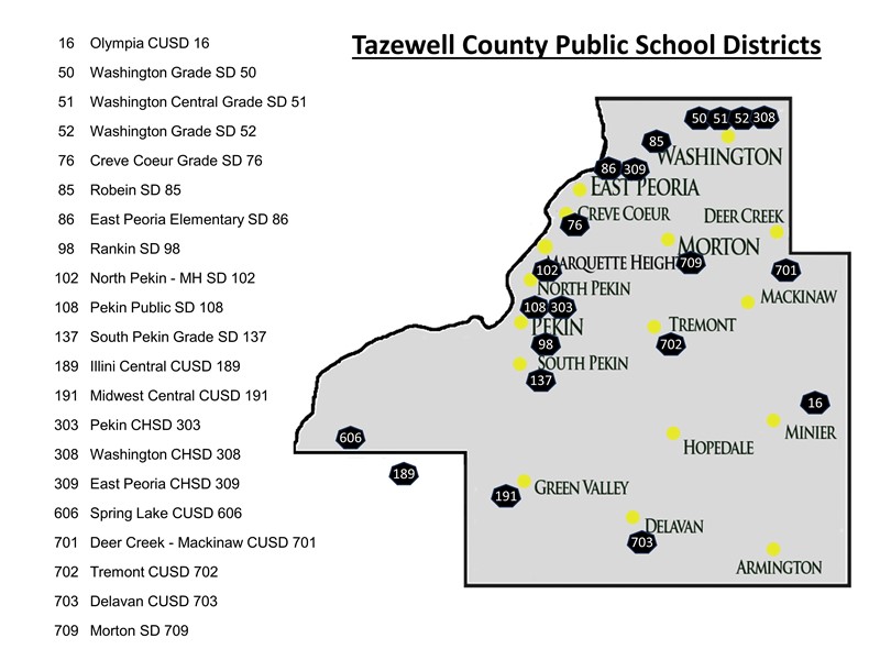 Public School Districts in Tazewell County