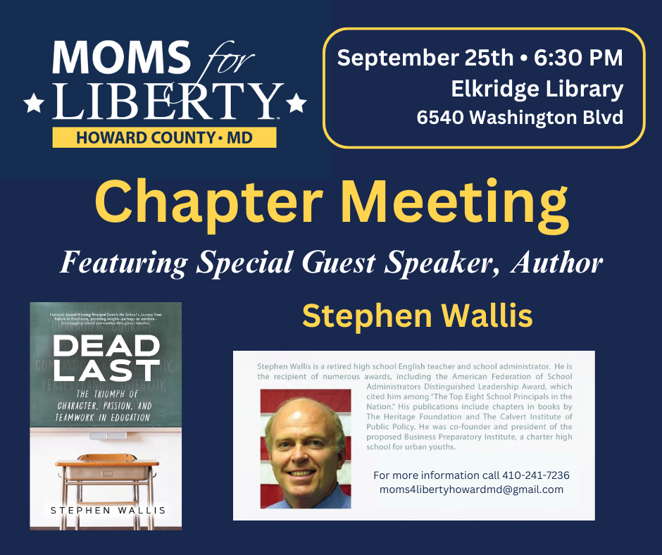 Moms for Liberty Howard County MD September 2023 Chapter Meeting