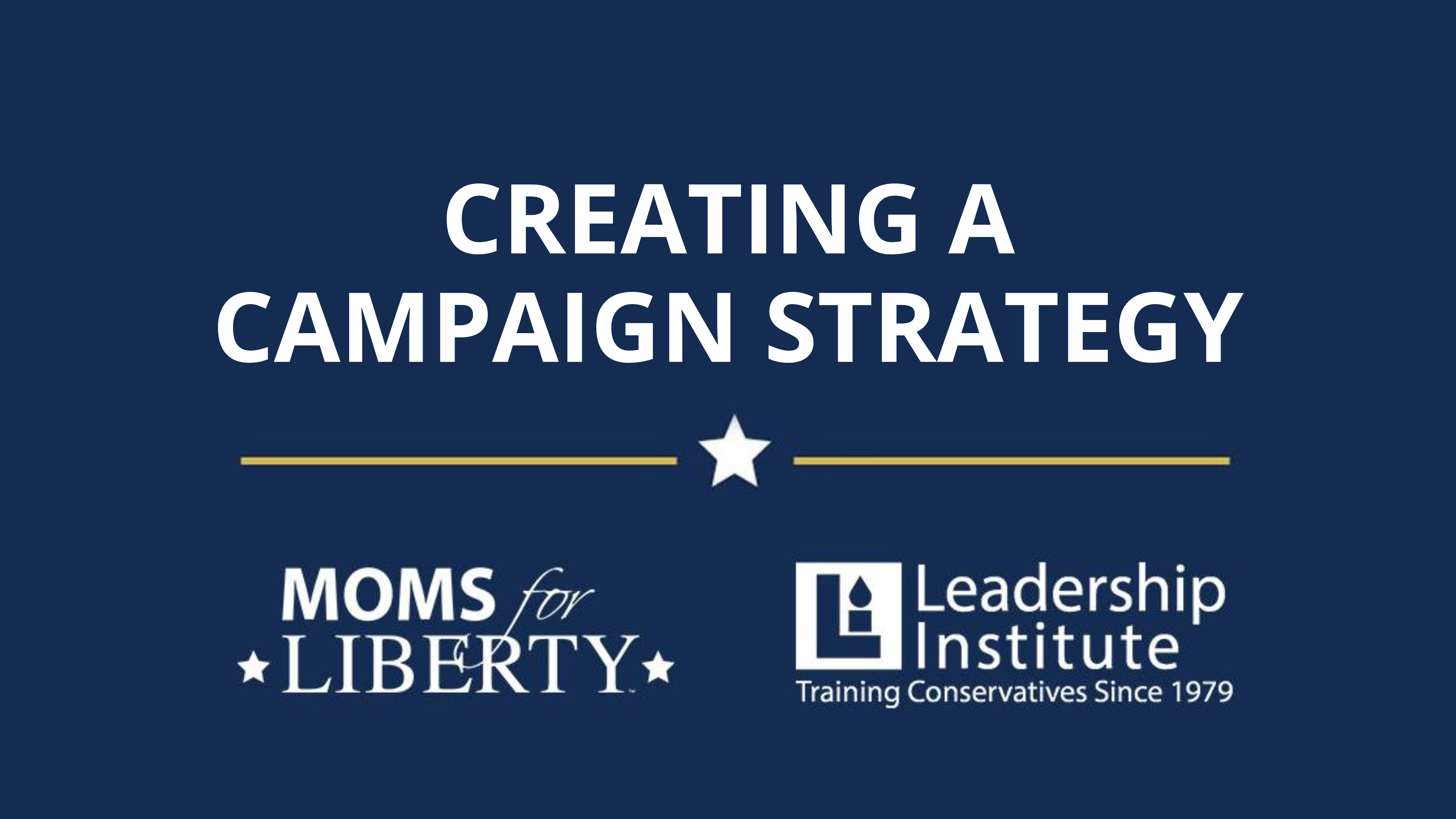 Creating a Campaign Strategy
