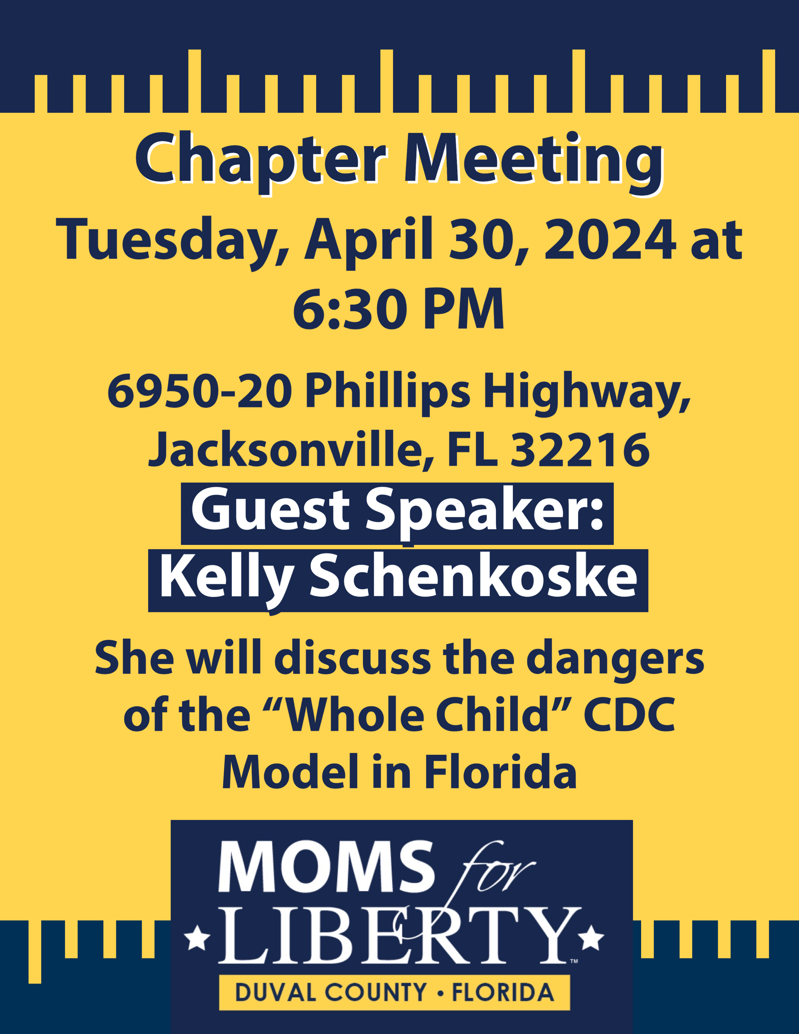 Moms for Liberty Duval April Chapter Meeting April 30, 2024