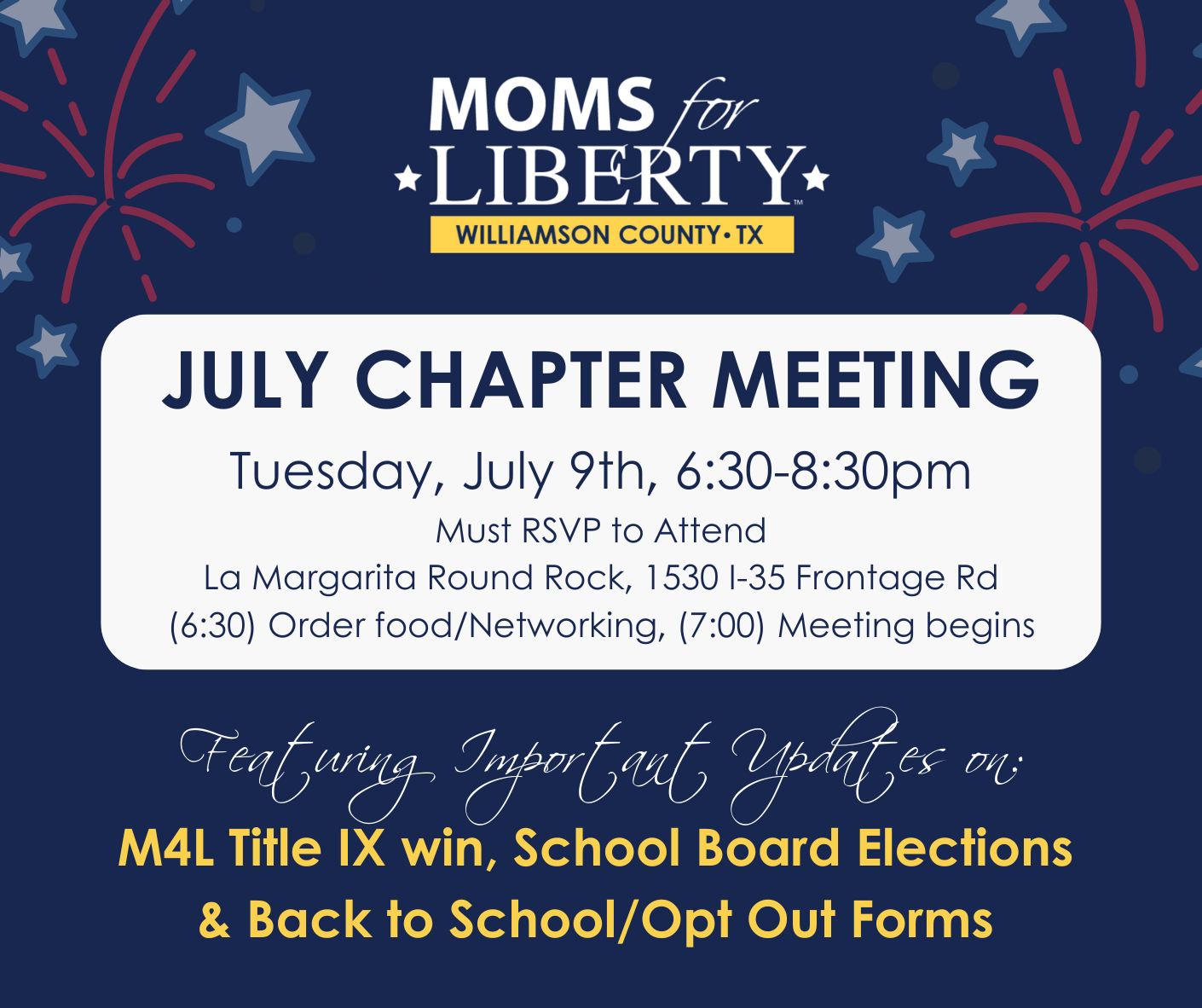 July Chapter Meeting