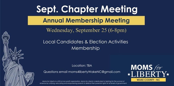 September Chapter Meeting - Annual Membership Meeting