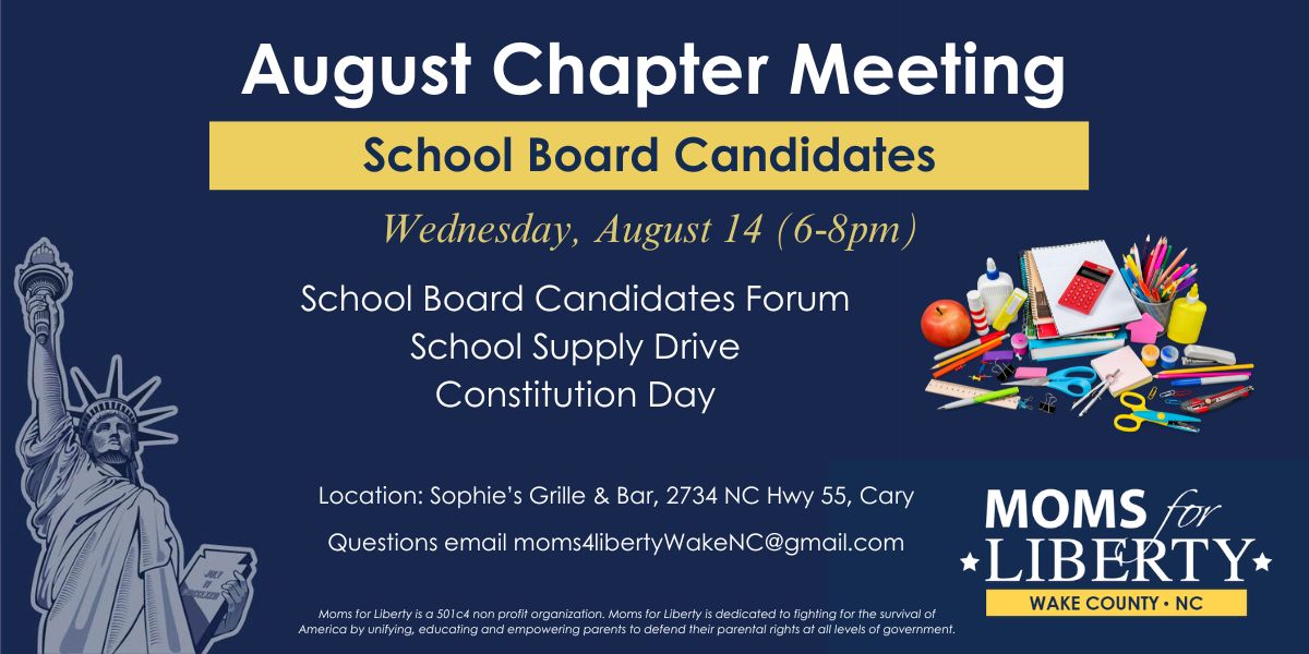 School Board Forum and School Supply Drive