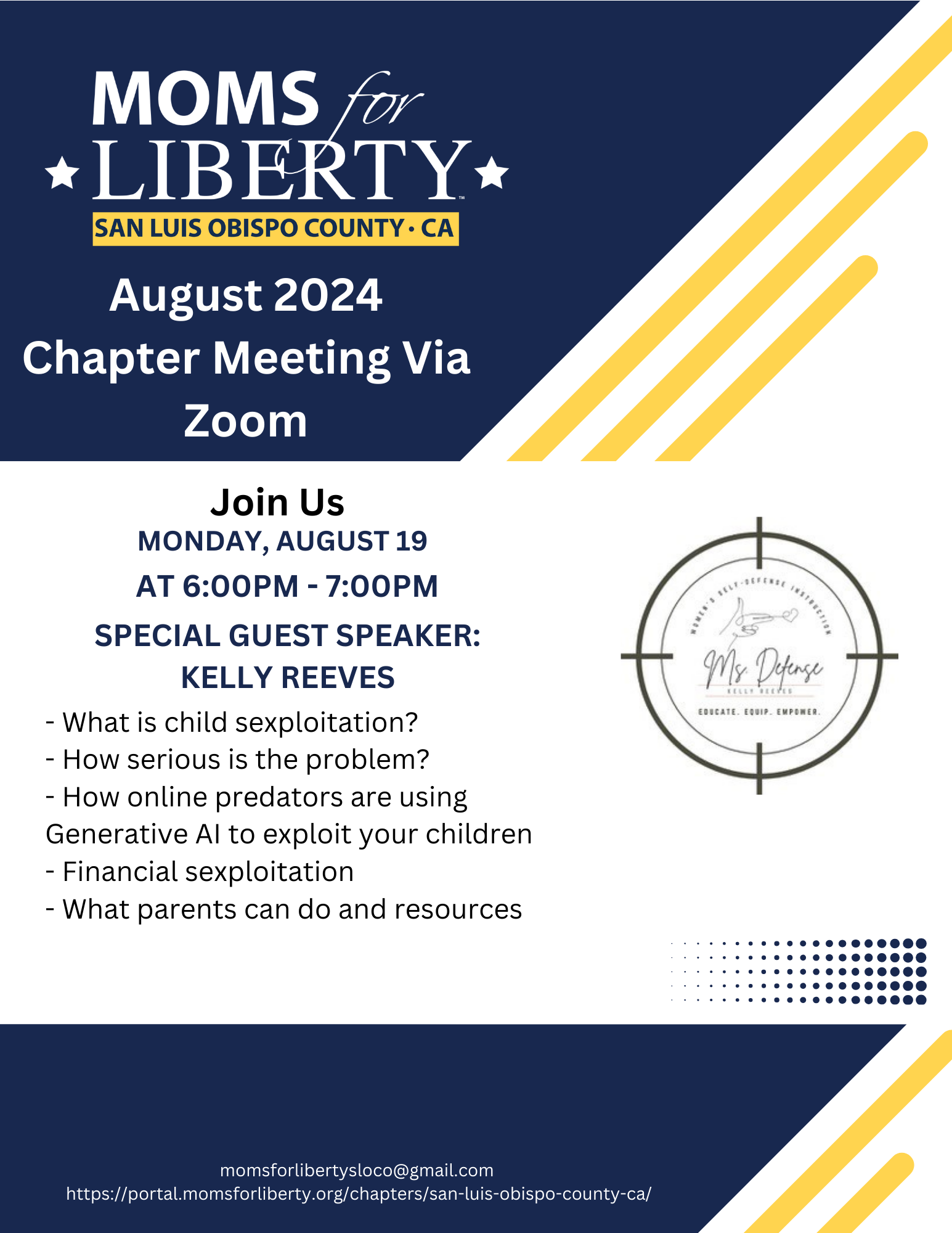 August Chapter Meeting