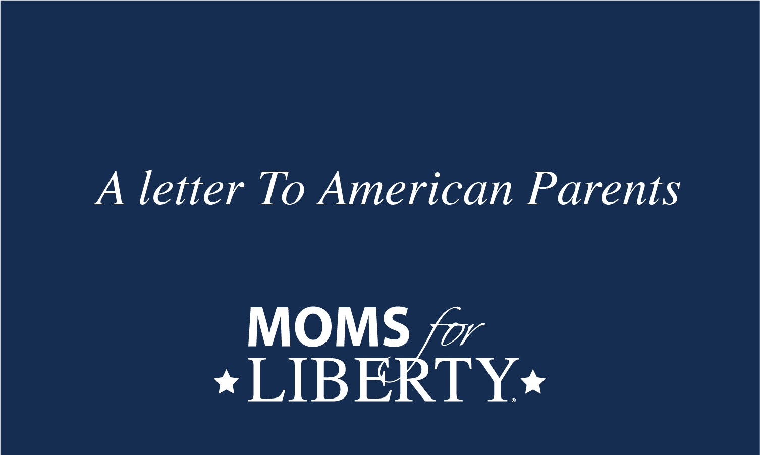 Letter to American Parents