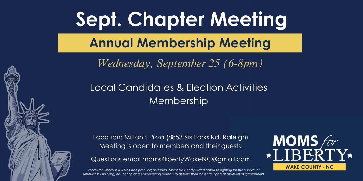 September Chapter Meeting - Annual Membership Meeting