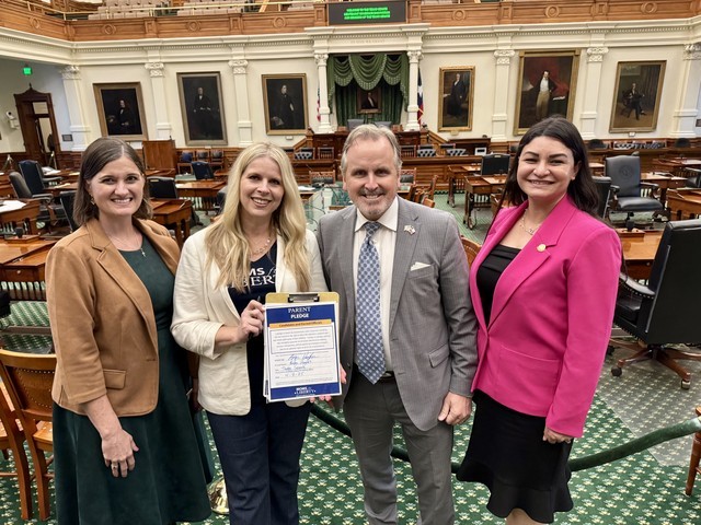 Texas Senator Bryan Hughes with Dr. Mary Bone, Christie Slape, Perla Hopkins