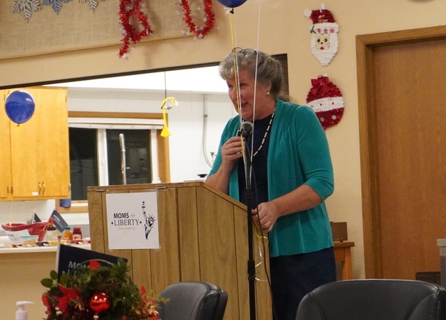 Rose Pogue Membership Director Addressing the Crowd