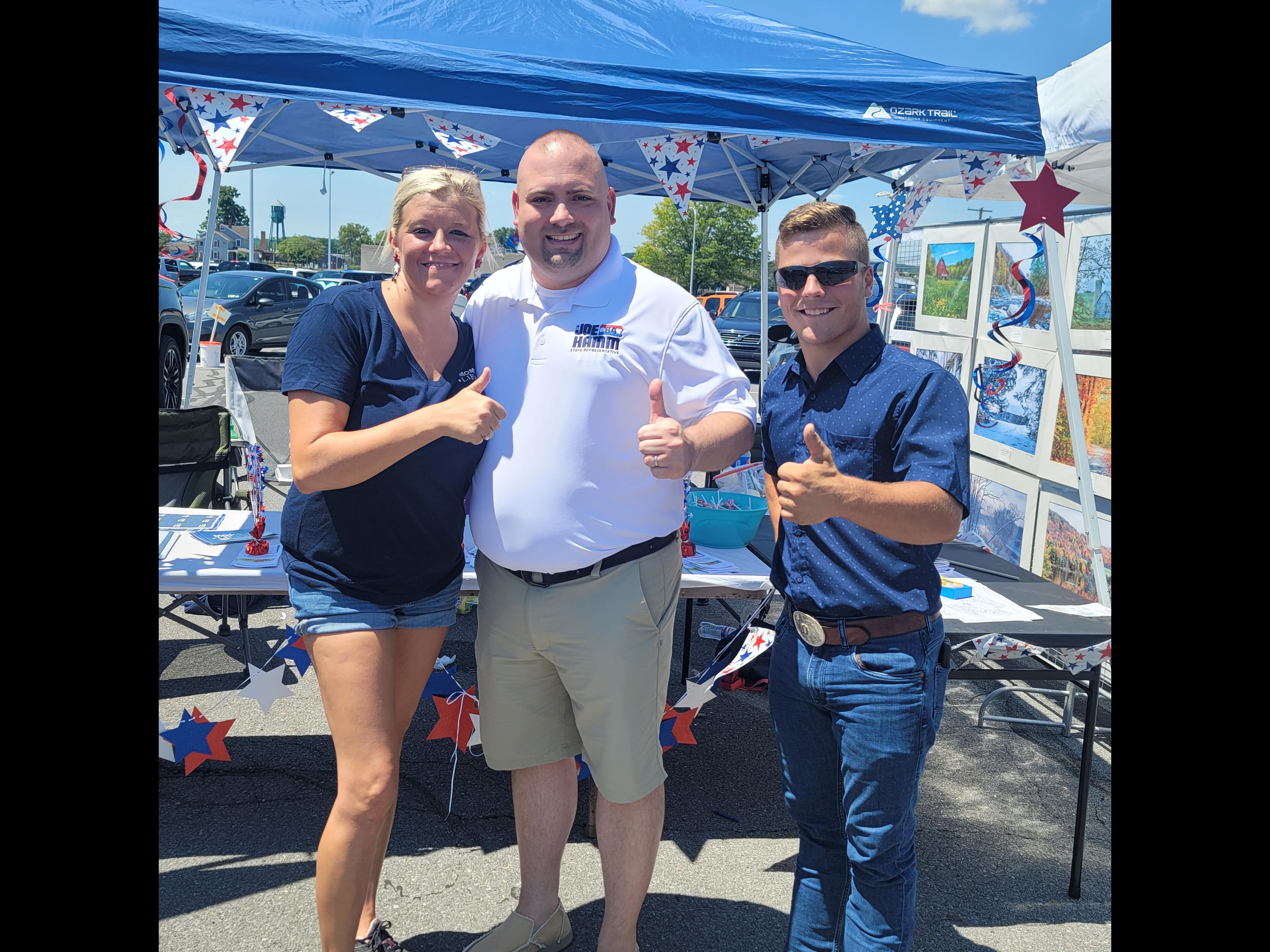 Clarissa, Joe Hamm, and David Zook