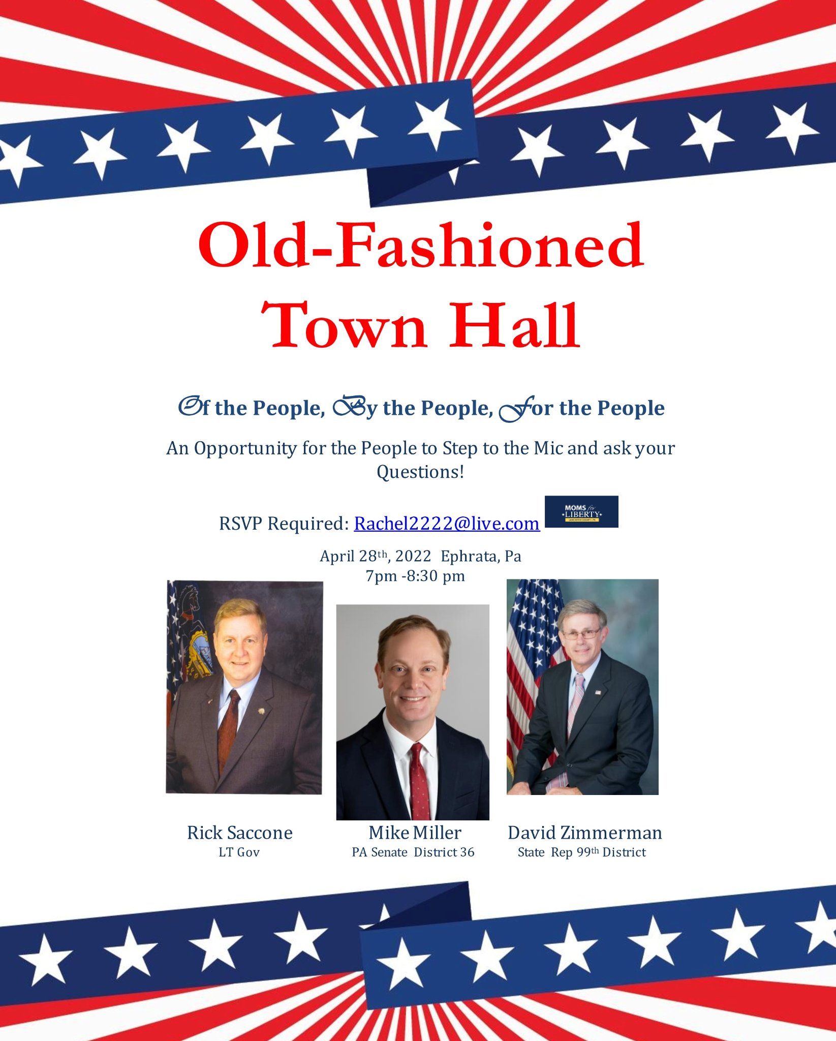 Old-Fashioned Town Hall Flyer