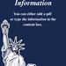 Information Resource Page