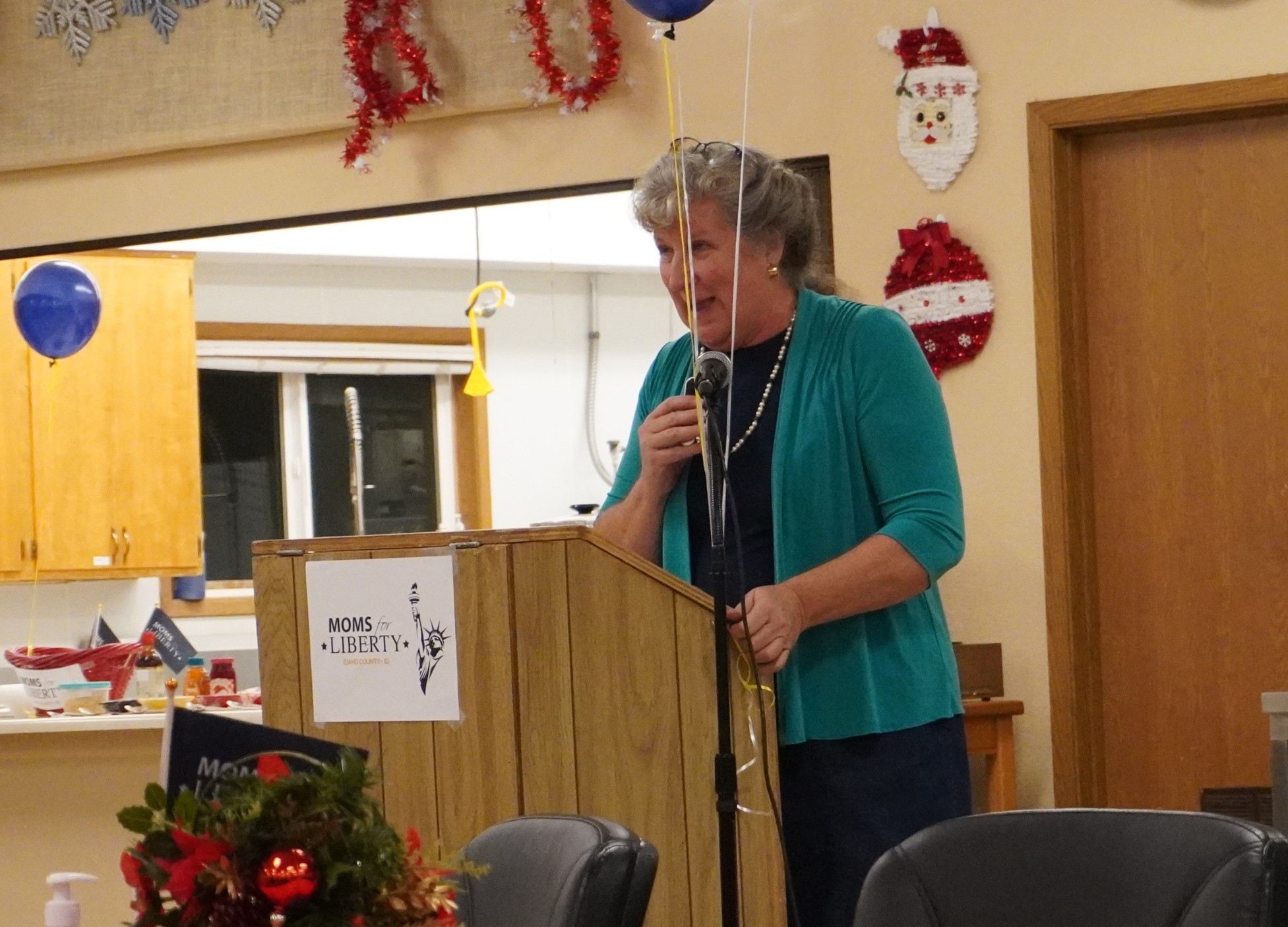 Rose Pogue Membership Director Addressing the Crowd