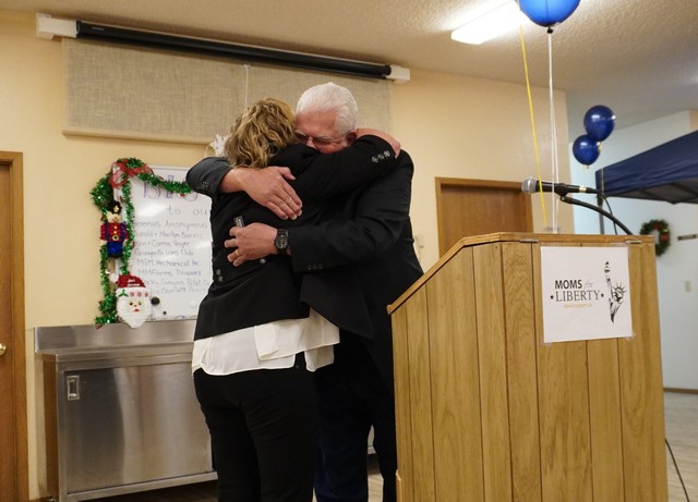 Larry Dunn Presents Senator Cindy Carlson with an Award